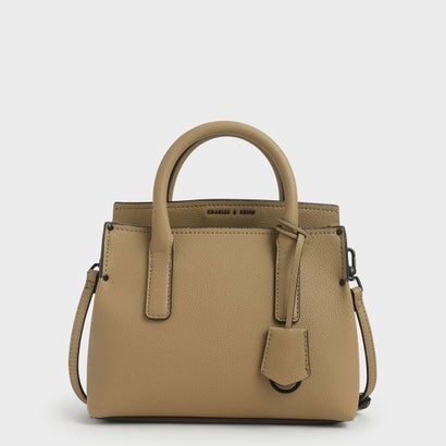 CHARLES & KEITH ストラクチャード ダブルトップハンドルトート 