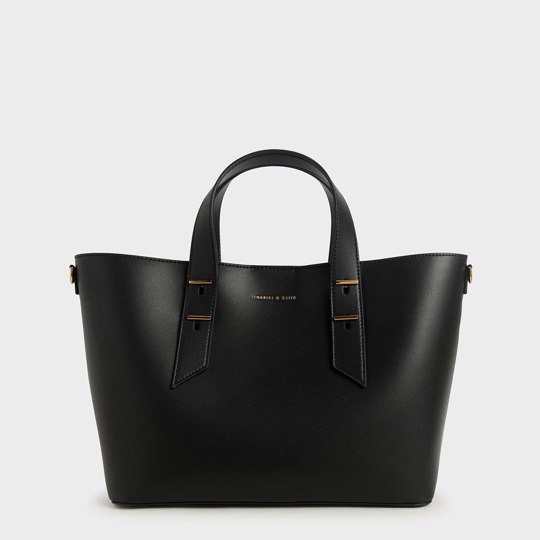 ダブルハンドル スローチーバッグ（Black） -CHARLES & KEITH