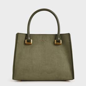ラージテクスチャード ダブルハンドルバッグ 【再入荷】（SageGreen 