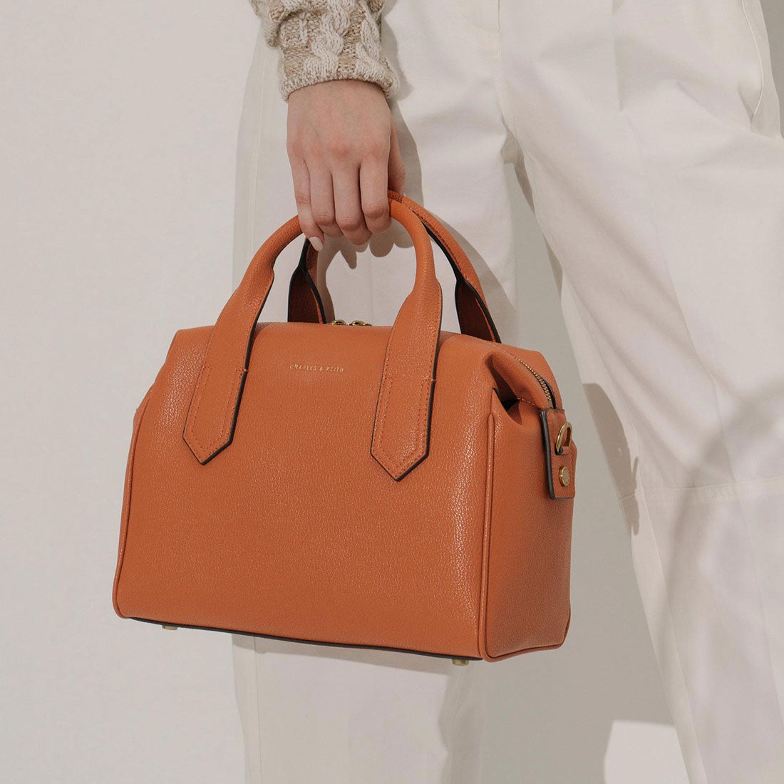 【再入荷】ダブルハンドル ミニダッフルバッグ / Double Handle Mini Duffel Bag （Orange）