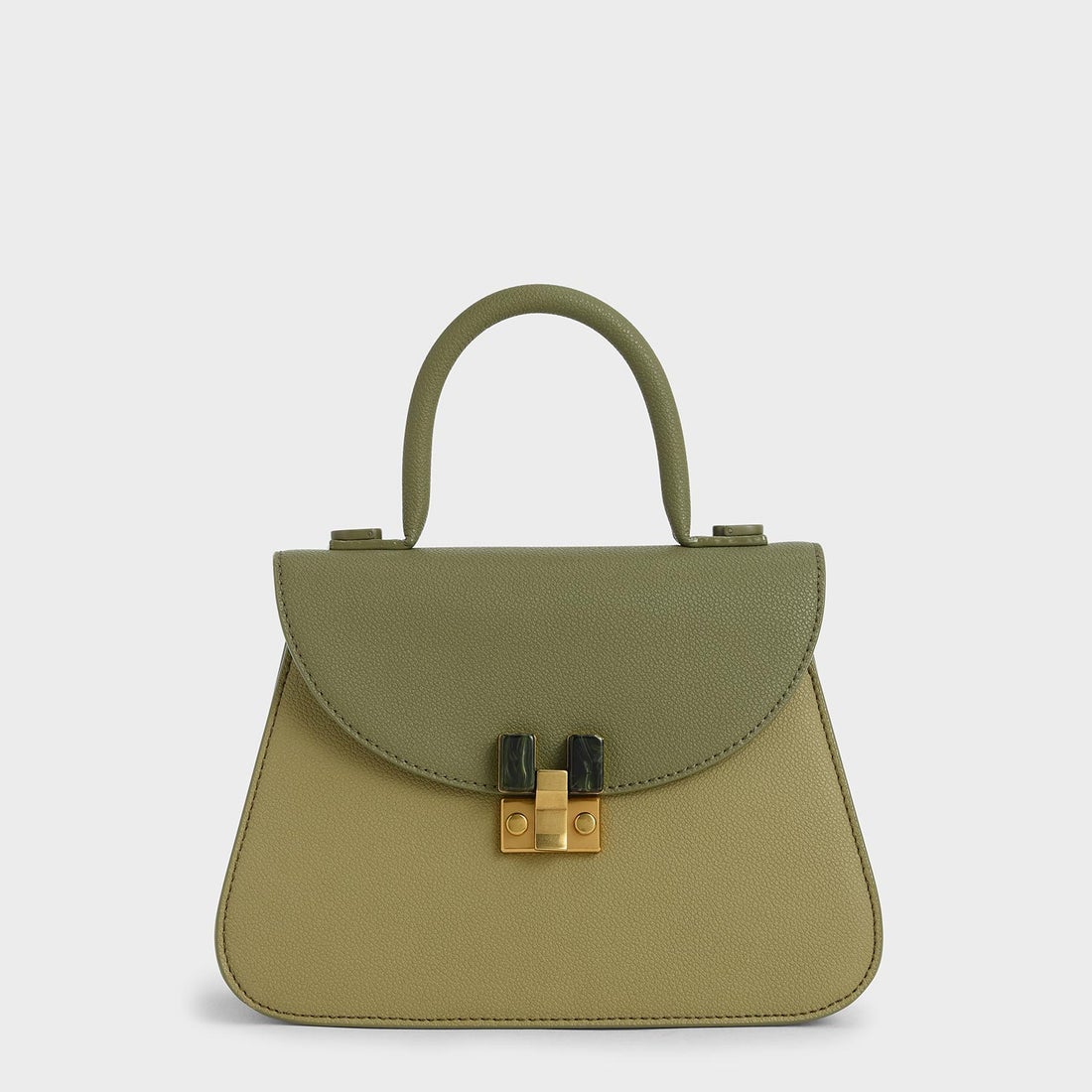 CHARLES & KEITH ストーンエンベリッシュド スカルプチュアバッグ 