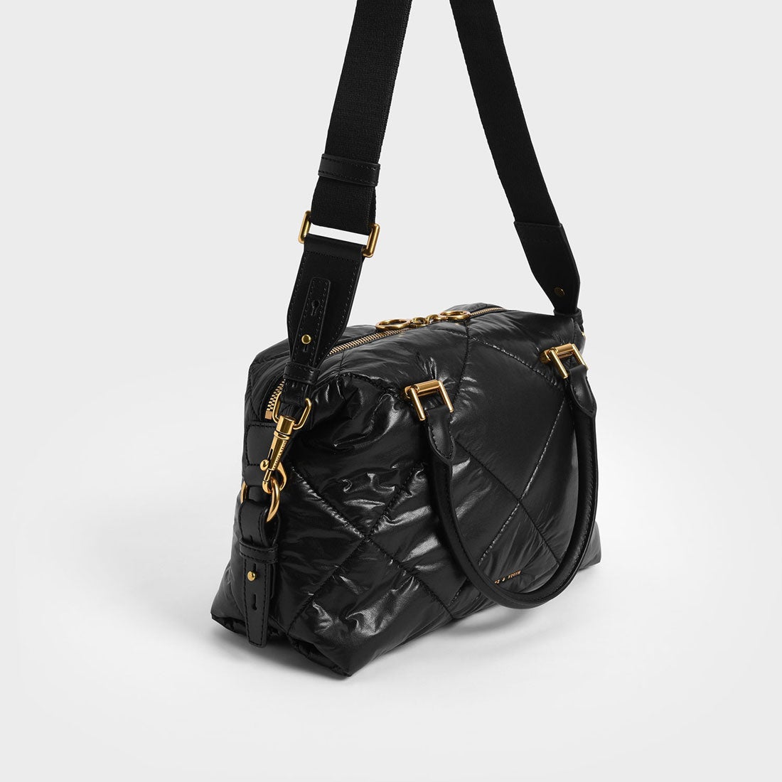 パフィーキルテッド トートバッグ / Puffy Quilted Tote Bag （Black）