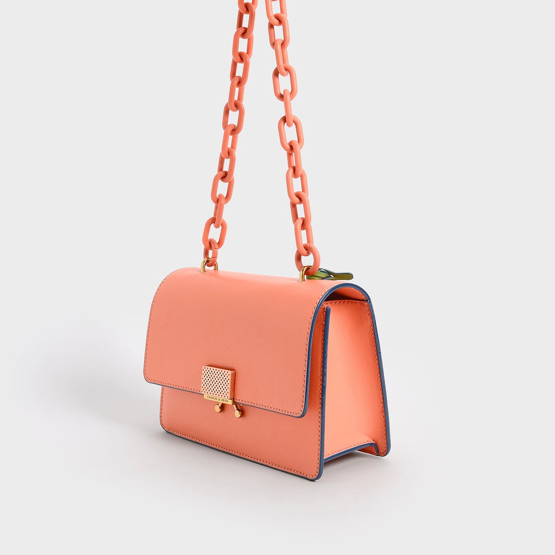 ツイストハンドル ショルダーバッグ / Twist Handle Shoulder Bag （Orange）