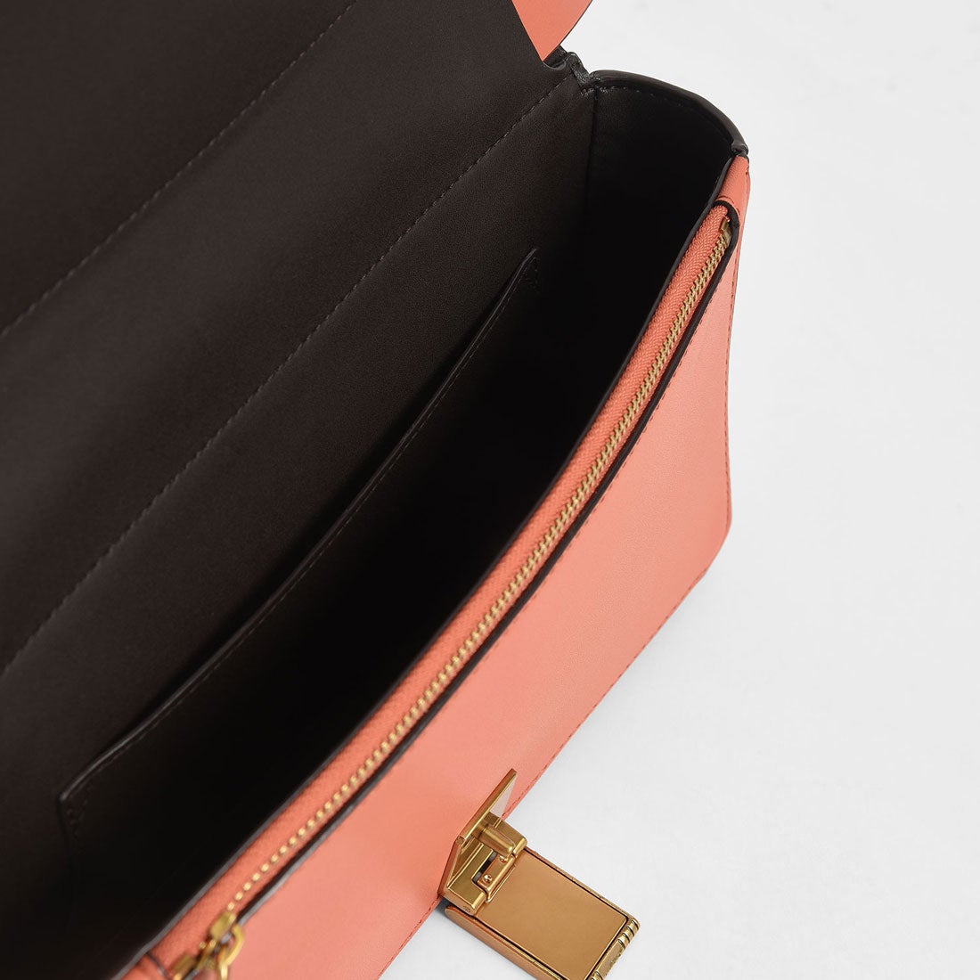 エリスターンロック ショルダーバッグ / Elyse Turn-Lock Shoulder Bag （Orange）