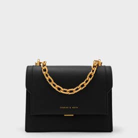 CHARLES & KEITH フロントフラップ チェーンハンドルクロスボディ