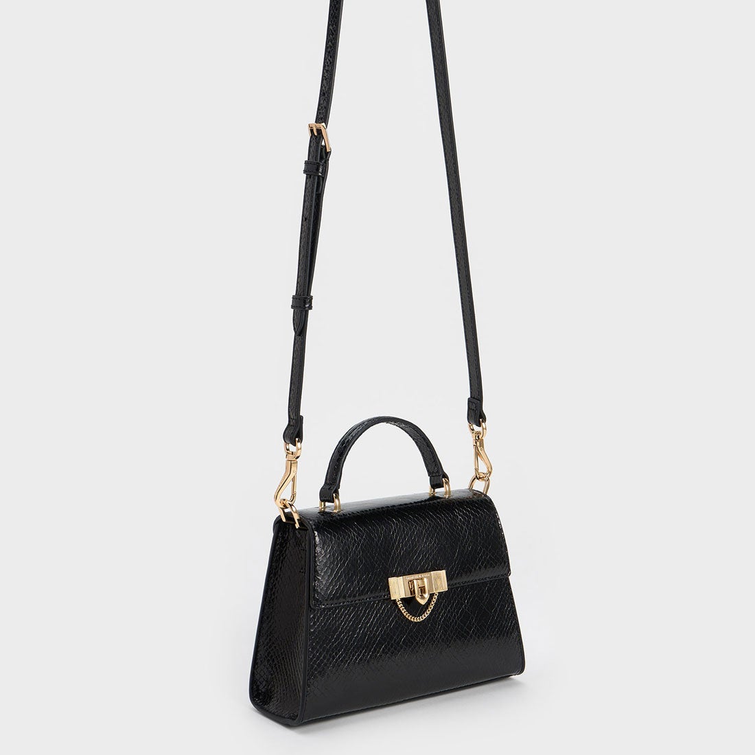 CHARLES & KEITH Tallulah タルーラ トラペーズトップハンドルバッグ 