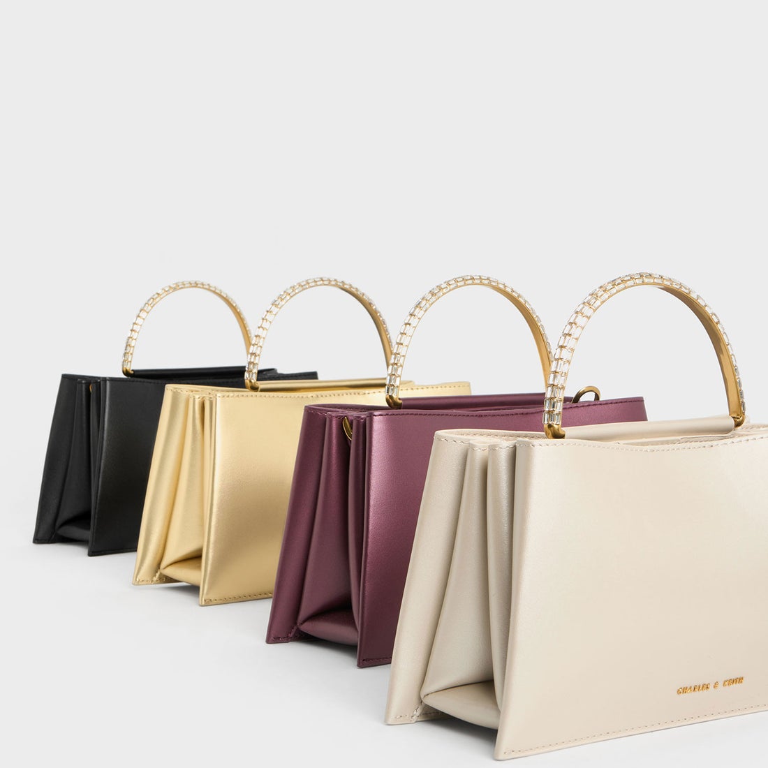 CHARLES & KEITH Allure アルアール レザージェムエンベリッシュド 