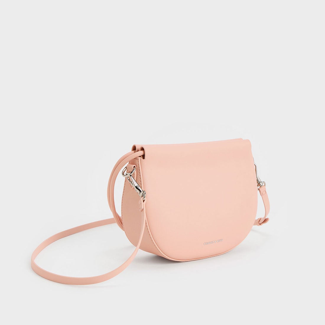 CHARLES & KEITH Elora エロラ カーブトップハンドルバッグ （Pink 