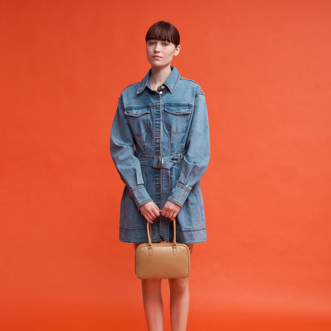 CHARLES & KEITH Sianna シアンナ テクスチャーボウリングバッグ 