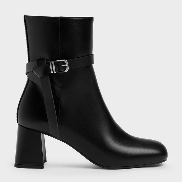 Eliza イライザ ブロックヒール アンクルブーツ （Black）