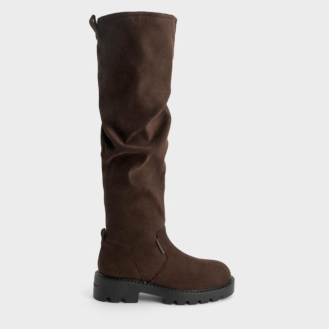Camilla カミラ ロングブーツ （Dark Brown Textured）