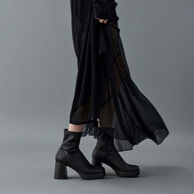 プラットフォーム アンクルブーツ （Black）