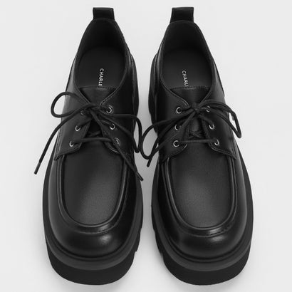 チャールズ アンド キース CHARLES & KEITH Griselda グリゼルダ リッジドソール ダービーシューズ （Black）｜詳細画像