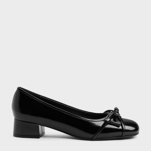 Bettina ベティーナ ダブルボウ パンプス （Black Box）