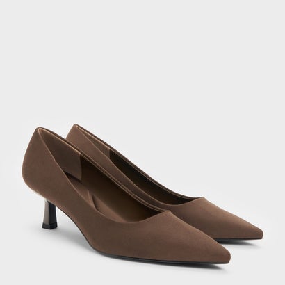 チャールズ アンド キース CHARLES & KEITH Emmy エミー ポインテッド パンプス （Dark Brown Textured）｜詳細画像