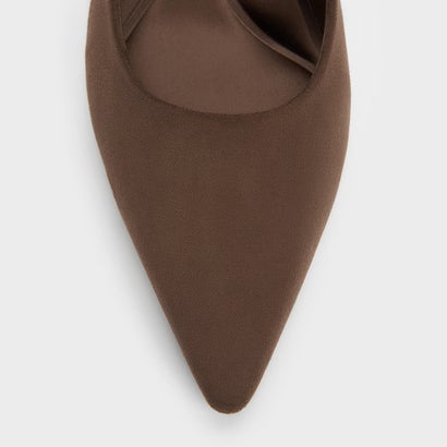 チャールズ アンド キース CHARLES & KEITH Emmy エミー ポインテッド パンプス （Dark Brown Textured）｜詳細画像