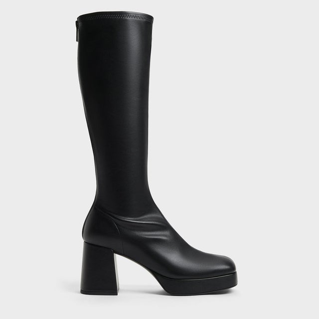 プラットフォーム ロングブーツ （Black）