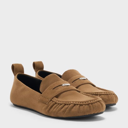 チャールズ アンド キース CHARLES & KEITH ルーシュド ペニーローファー （Cognac）｜詳細画像