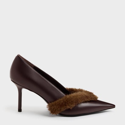 チャールズ アンド キース CHARLES & KEITH Emila エミラ ファートリム ポインテッド パンプス （Dark Brown）｜詳細画像