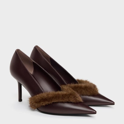 チャールズ アンド キース CHARLES & KEITH Emila エミラ ファートリム ポインテッド パンプス （Dark Brown）｜詳細画像