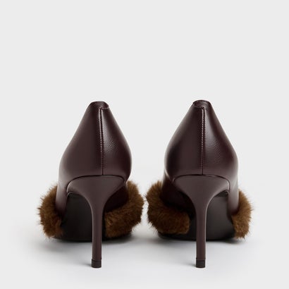 チャールズ アンド キース CHARLES & KEITH Emila エミラ ファートリム ポインテッド パンプス （Dark Brown）｜詳細画像
