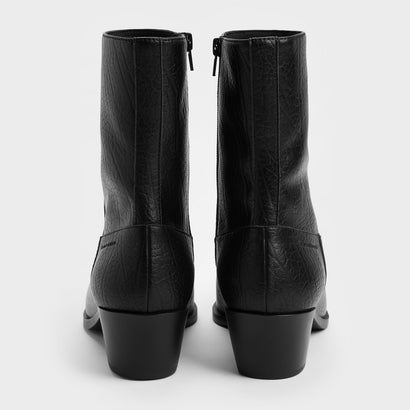 チャールズ アンド キース CHARLES & KEITH テーパード アンクルブーツ （Black）｜詳細画像