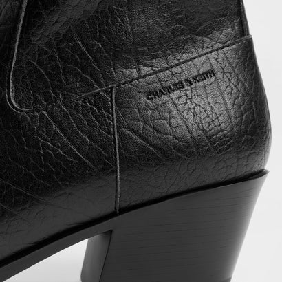 チャールズ アンド キース CHARLES & KEITH テーパード アンクルブーツ （Black）｜詳細画像