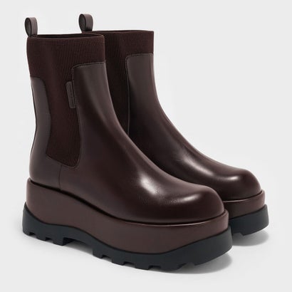 Barron バロン プラットフォーム アンクルブーツ （Dark Brown）｜詳細画像