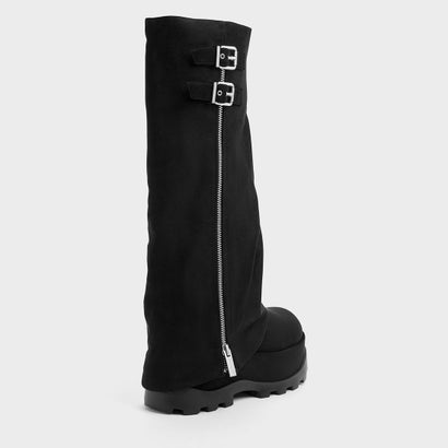 Barron バロン プラットフォーム ロングブーツ  （BlackTextured）｜詳細画像