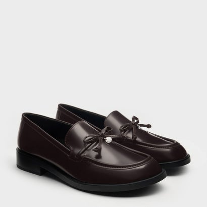 チャールズ アンド キース CHARLES & KEITH サークルチャーム ボウ ローファー （Burgundy）｜詳細画像