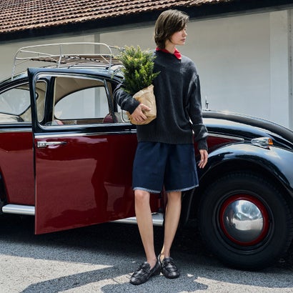 チャールズ アンド キース CHARLES & KEITH サークルチャーム ボウ ローファー （DarkGrey）｜詳細画像