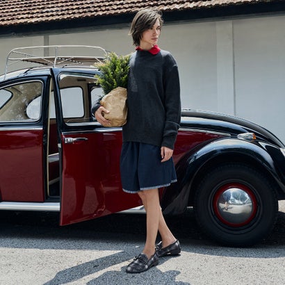 チャールズ アンド キース CHARLES & KEITH サークルチャーム ボウ ローファー （DarkGrey）｜詳細画像