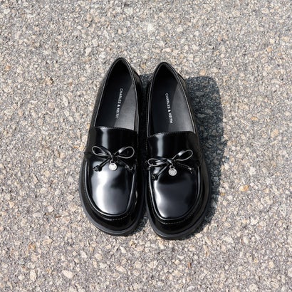 チャールズ アンド キース CHARLES & KEITH サークルチャーム ボウ ローファー （BlackBox）｜詳細画像