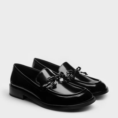 チャールズ アンド キース CHARLES & KEITH サークルチャーム ボウ ローファー （BlackBox）｜詳細画像