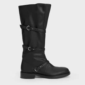 トリプルストラップ ロングブーツ （Black）