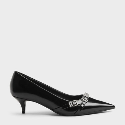 チャールズ アンド キース CHARLES & KEITH バックルストラップ キトゥンヒール （BlackBox）｜詳細画像