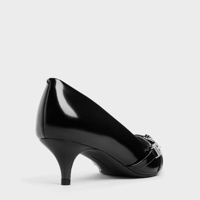 チャールズ アンド キース CHARLES & KEITH バックルストラップ キトゥンヒール （BlackBox）｜詳細画像