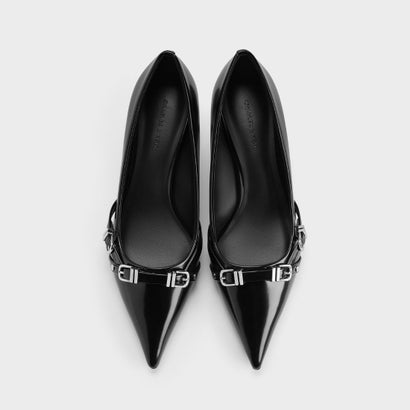 チャールズ アンド キース CHARLES & KEITH バックルストラップ キトゥンヒール （BlackBox）｜詳細画像