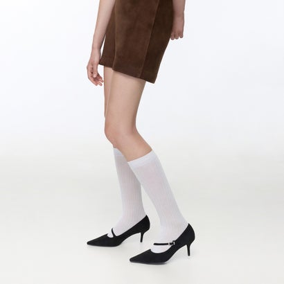 チャールズ アンド キース CHARLES & KEITH アシンメトリック ストラップ パンプス  （Black Textured）｜詳細画像