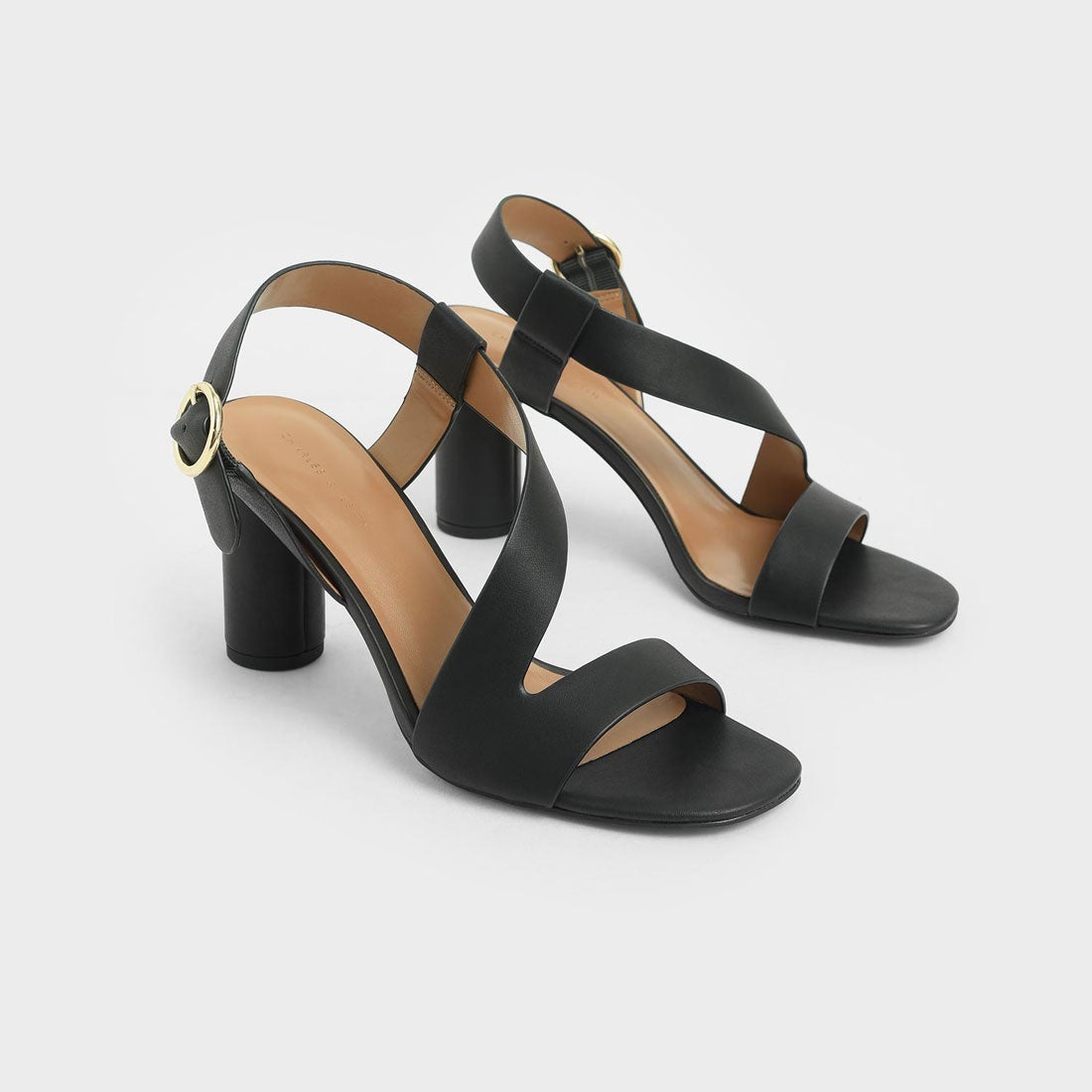 【ブランド】 サンダル アシンメトリック ストラップヒールサンダル / Asymmetric Strap Heeled Sandals