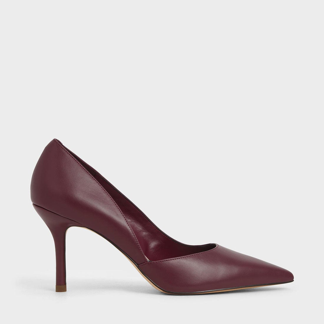 アシンメトリードルセイパンプス （Burgundy） -CHARLES & KEITH 
