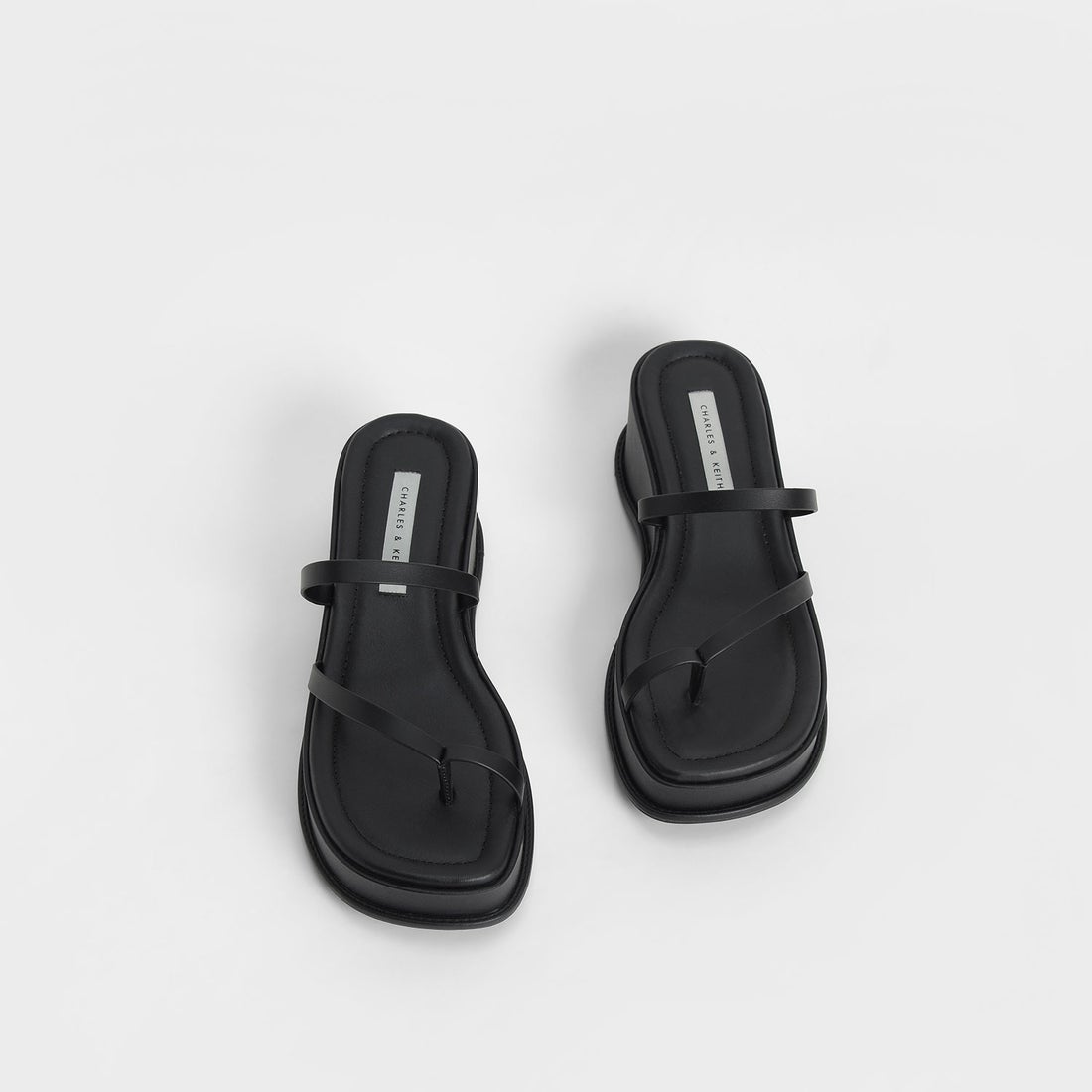 ストラッピー フラットフォームサンダル / Strappy Flatform Sandals （Black）