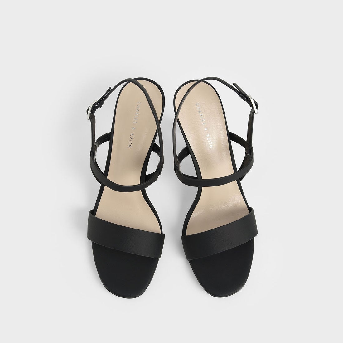 スリングバック ヒールサンダル / Slingback Heeled Sandals （Black）