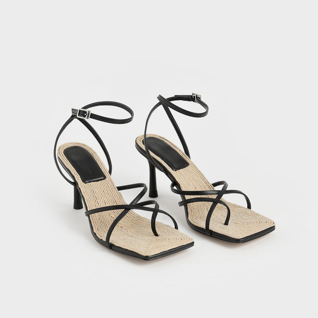 アンクルストラップ スティレットサンダル / Ankle Strap Stiletto Sandals （Black）