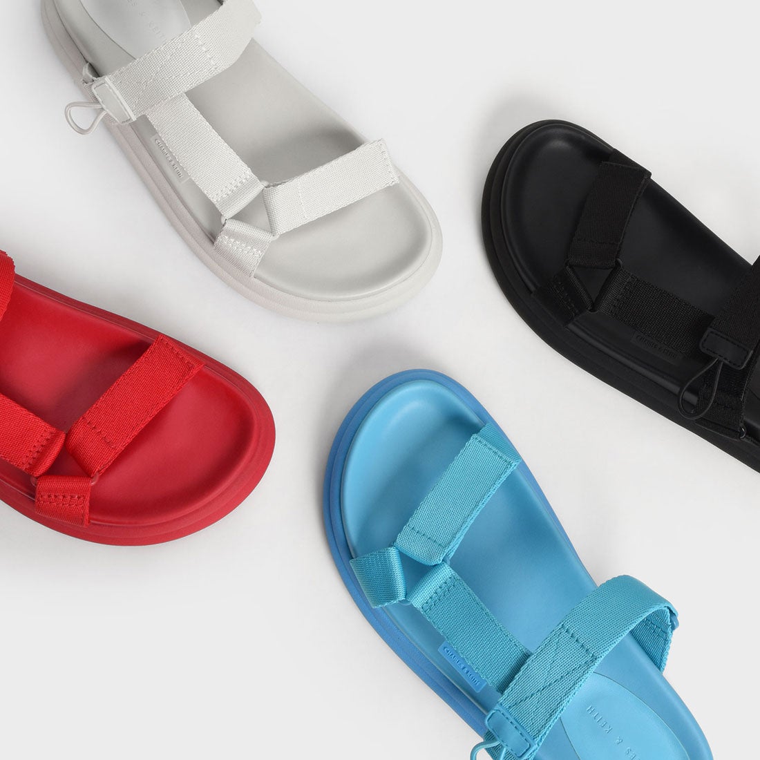 【2022 SPRING 新作】ポリエステル ベルクロストラップスポーツサンダル / Polyester Velcro Strap Sports  Sandals （Chal