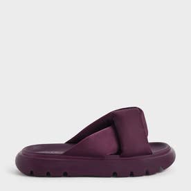 【2022 SUMMER 新作】オデッサ ナイロンラウンドトゥスライドサンダル / Odessa Nylon Round-Toe Slide Sandals （Purple