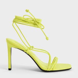 【2022 SUMMER 新作】ストラッピータイアラウンド スティレットサンダル / Strappy Tie-Around Stiletto Sandals （Yellow