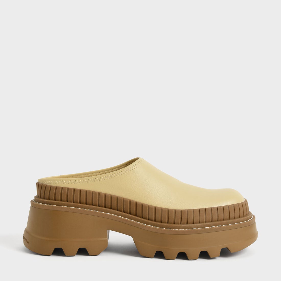 チャンキー ラウンドトウミュール （Yellow） -CHARLES & KEITH 