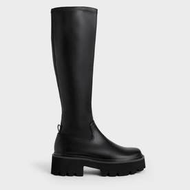 CHARLES & KEITH チャンキープラットフォーム ロングブーツ 【再入荷 
