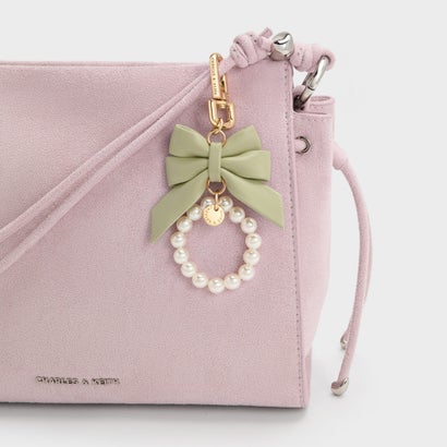 チャールズ アンド キース CHARLES & KEITH Halsey ホールジー ボウパール チャーム （PaleSage）｜詳細画像